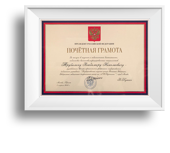 Почетная грамота Трубилину В.Н.